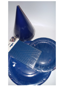 Straws in indigo solid