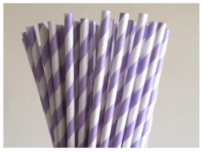 Variatas Straws in lilac stripes