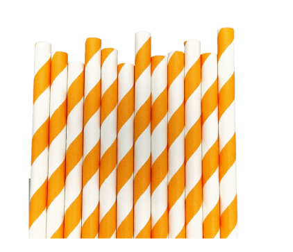 Variatas Straws in orange stripes