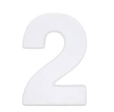Variatas Polystyrene numbers in white