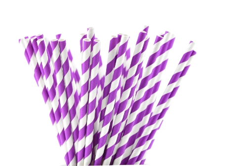 Variatas Straws in purple stripes