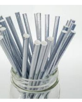 Straws in silver solid