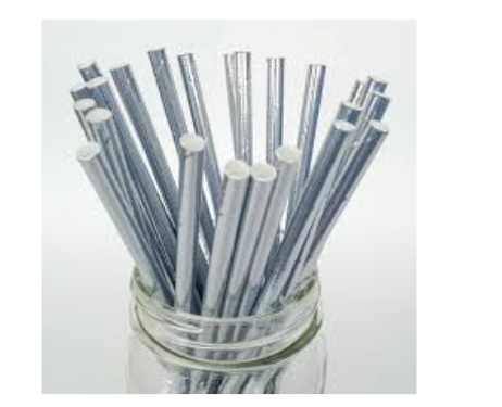 Variatas Straws in silver solid