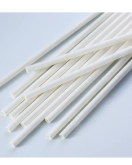Straws in white solid
