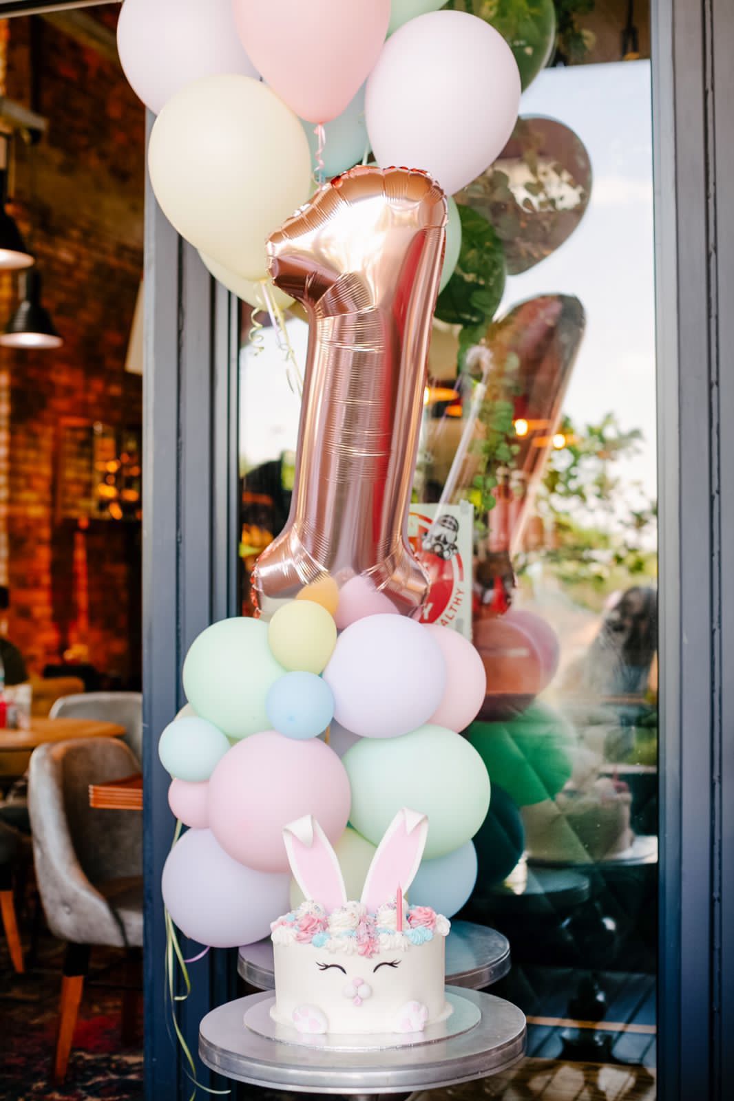 Variatas Rose Gold Number One Balloon Creation