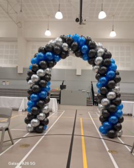 Black Blue Silver Spiral arch